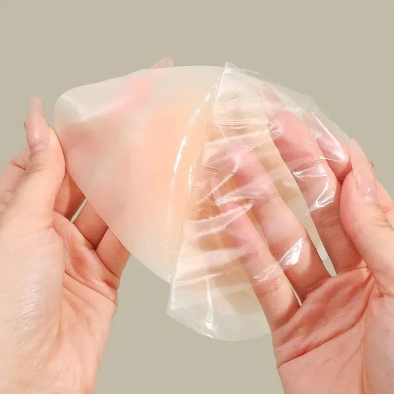 2pcsNo Glue Sticky Nipple Cover Plunge Droplet Invisible Bra Ultra Thin Seamless Silicone Nubra StickersLiftingBreastPadsPasties