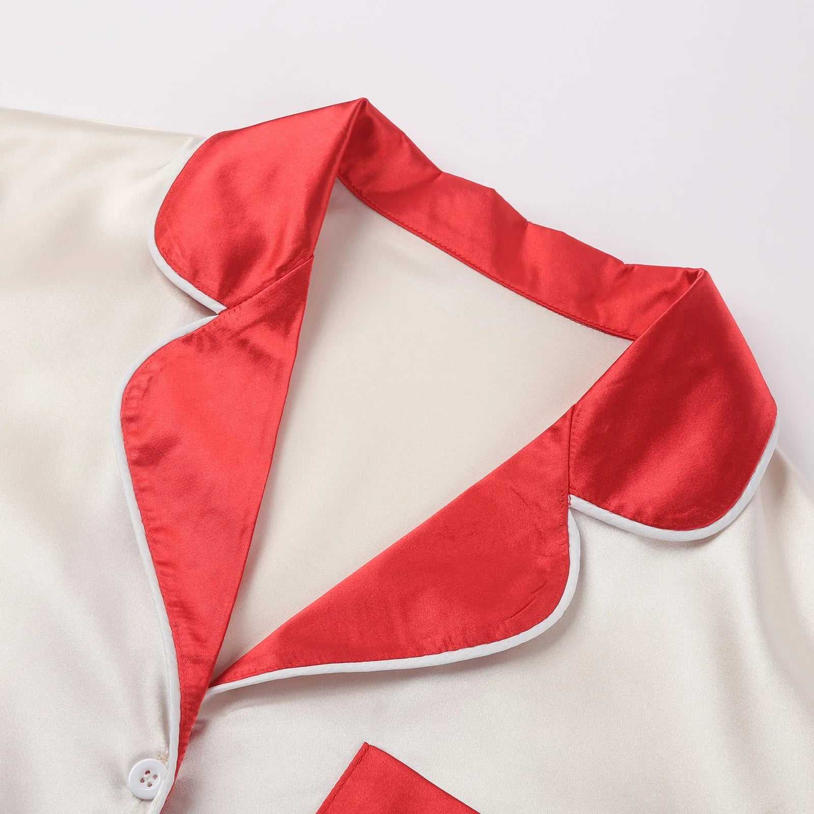 Silk Satin Christmas Family Pajamas Matching Sets Plus Size Lapel Long Sleeve Shirts And Pants Soft Silk Sleepwear Mom Dad Xmas