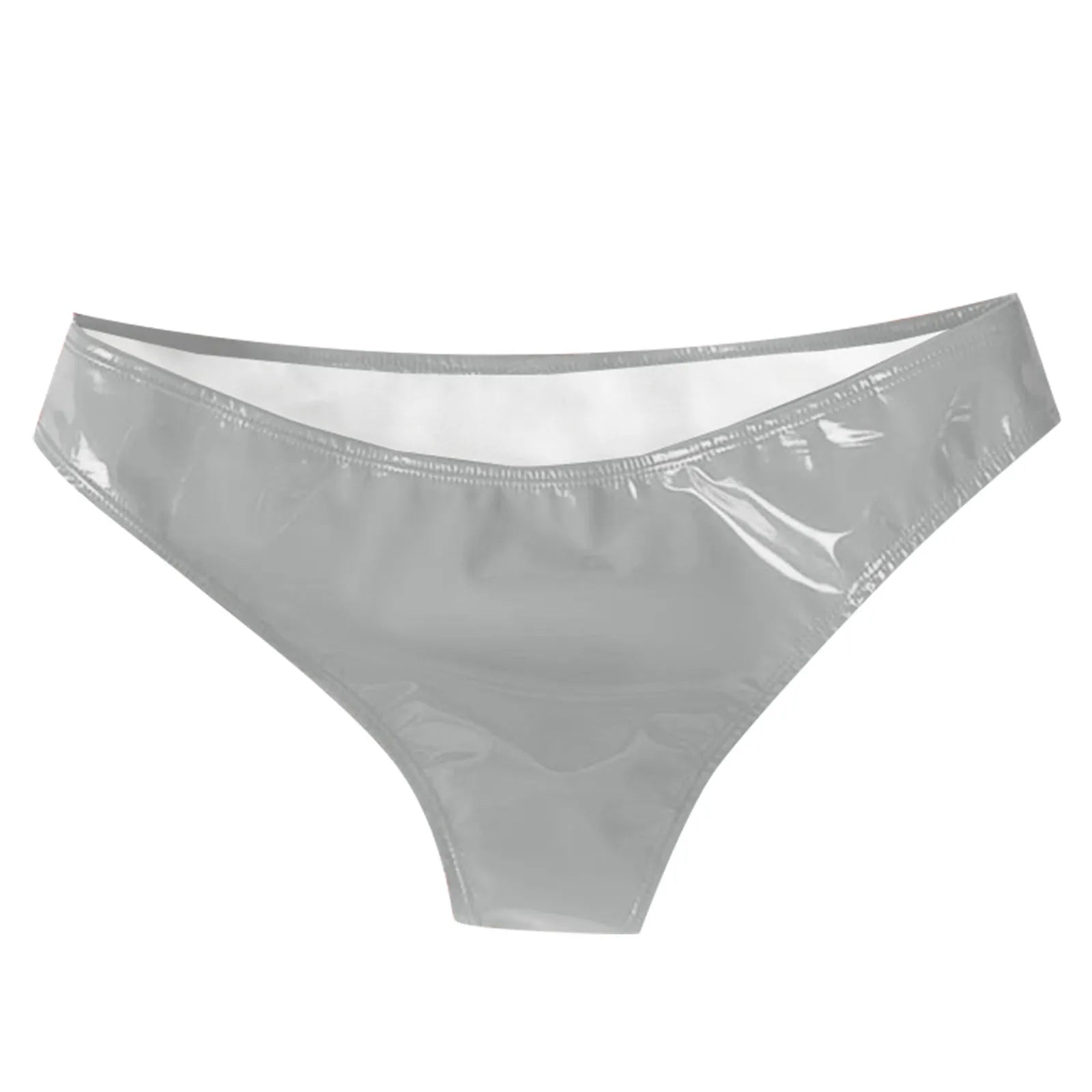 Women Bright PU Leather Panties Low Waist WetLook Shiny Underwear Clubwear Sexy Lingerie Seamless Stretch Solid Brief трусы