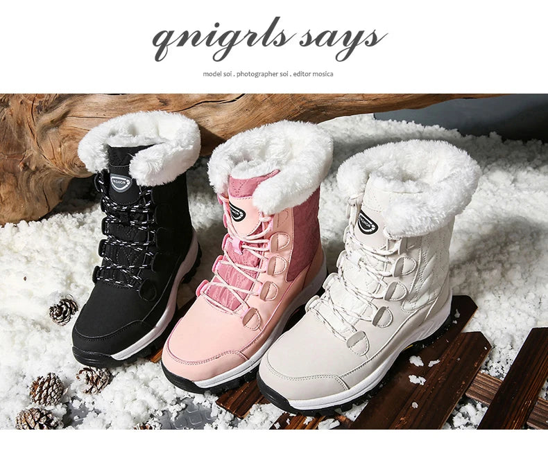Women Classic Snow Boots Winter Warm Shoes Handmade Platform Shoes Womens Boots Ankle  Size 43 Booties