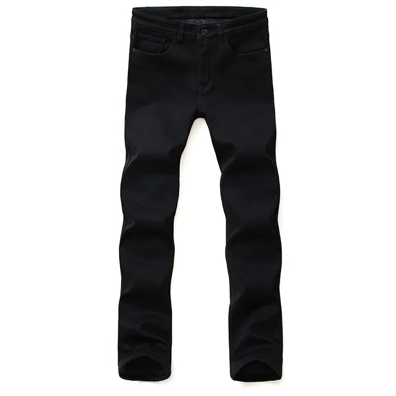 Spring Autumn Men Classic Fashion Brand Jeans Homme Man Soft Stretch Black Biker Masculino Denim Trousers Mens Pants Overalls