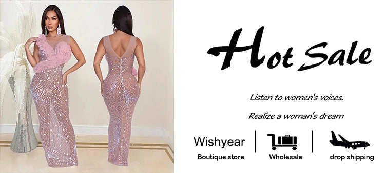 New Elegant Sheer Mesh Rhinestone Patchwork Pink Long Dress Women Sexy See Though 3D Flower Sleeveless Birthday Party Vestidos