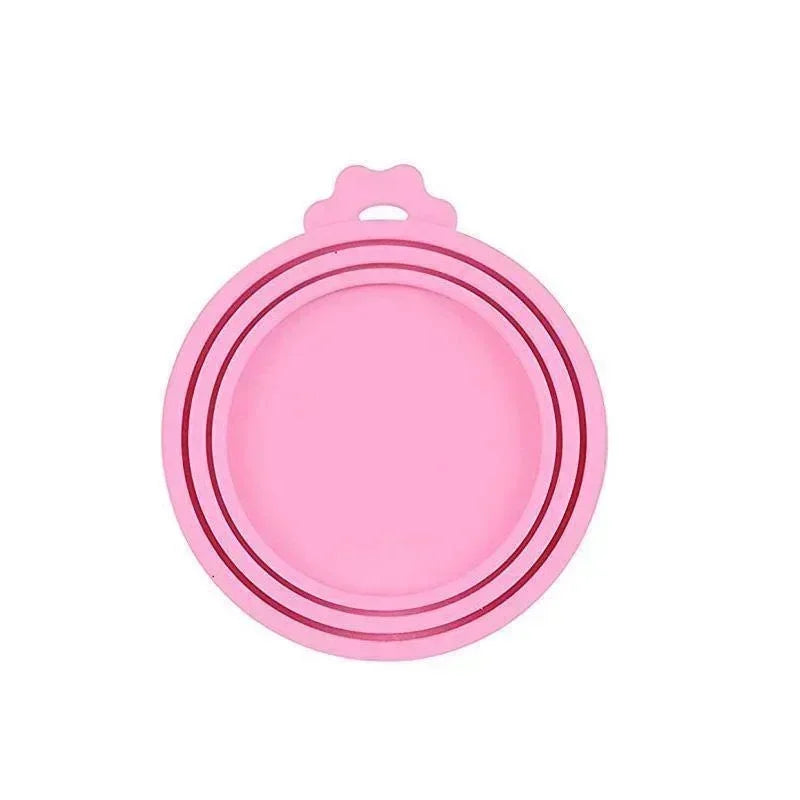 Reusable 3 In 1 Pet Food Can Silicone Cover Dogs Cats Storage Tin Cap Lid Seal Cover Pet Supplies For 8.5cm/7.5cm/6.5cm