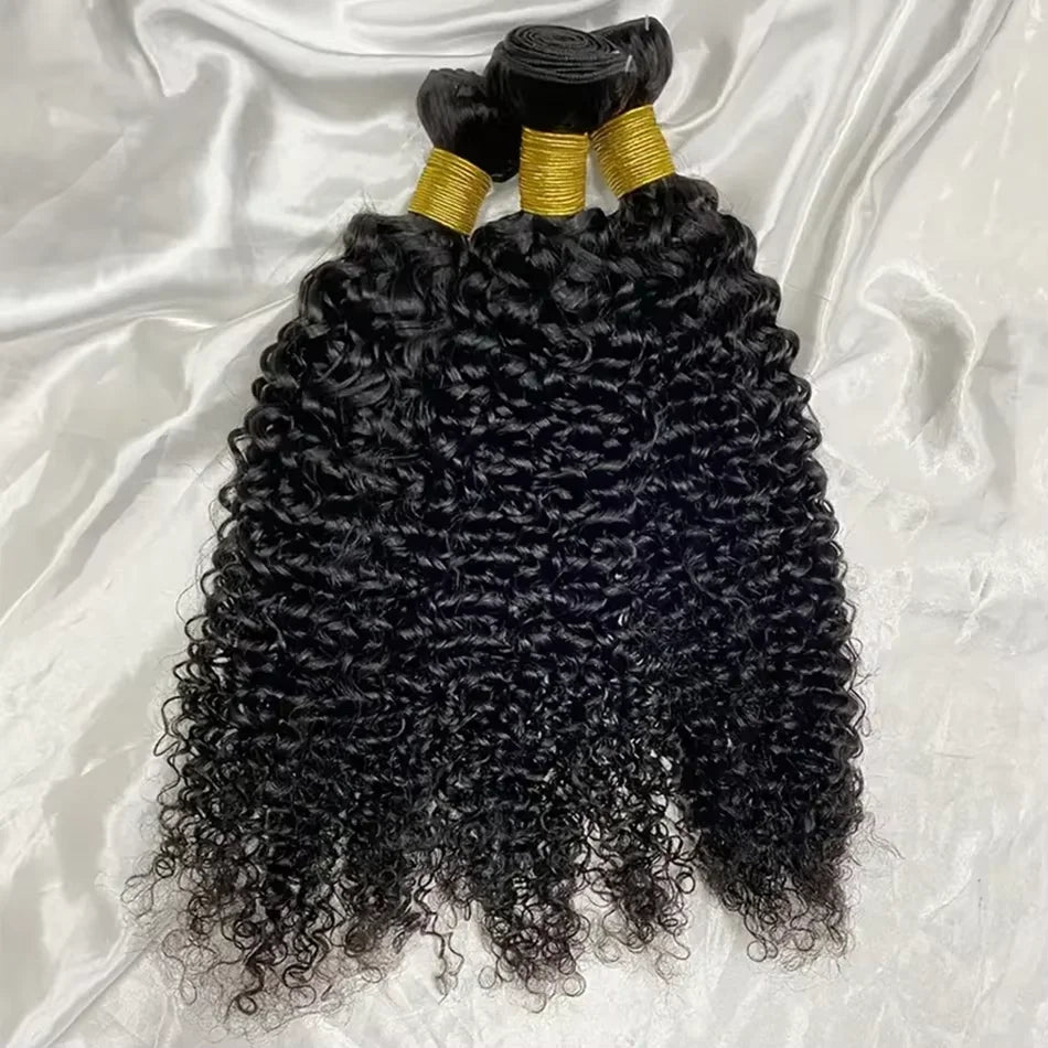 Mogolian Hair 8-30 Inch Kinky Curly Bundles 100% Virgin Human Hair Weaving Natural Curly Hair 2 3 4 Bundle Deals For Extensions