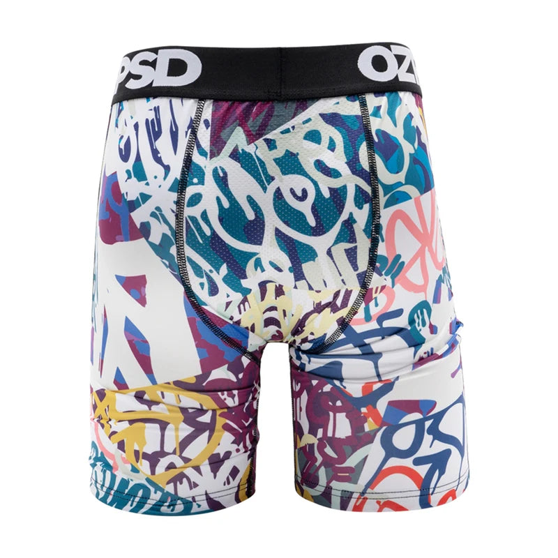5Pcs Sexy Summer Men Boxer Underwear Breathable Printed Men's Panties Underpants Male Plus Size Man Boxer Briefs Man Boxershorts