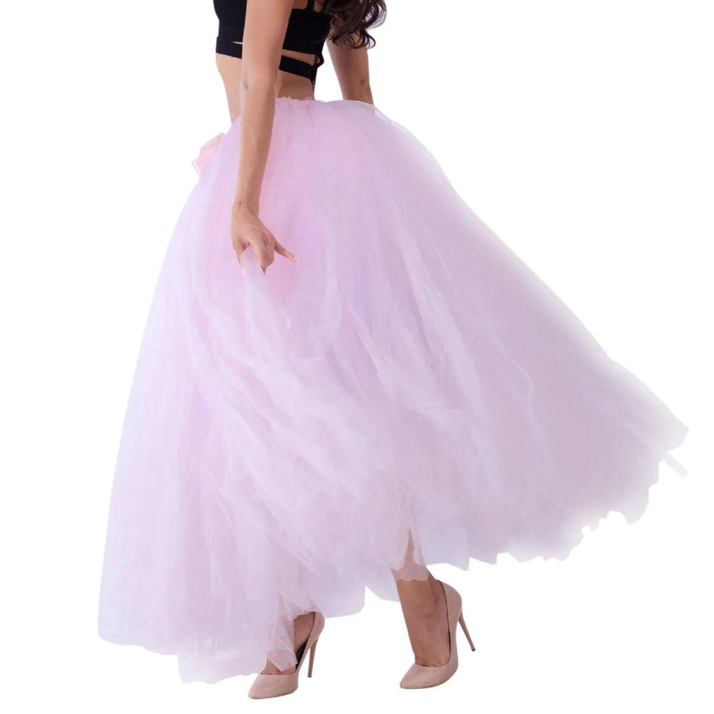 Summer Long Skirts For Women 2025 Women Fashion Solid Color Lace Up Bow Puffy Skirt Handmade Skirt Performance Skirt Ropa Mujer