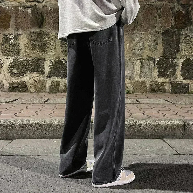 2024 New Streetwear Loose Jeans Men Korean Style Fashion