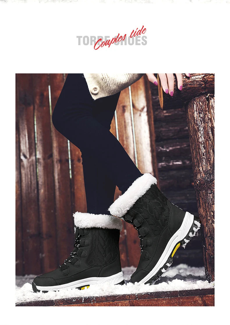 Women Classic Snow Boots Winter Warm Shoes Handmade Platform Shoes Womens Boots Ankle  Size 43 Booties
