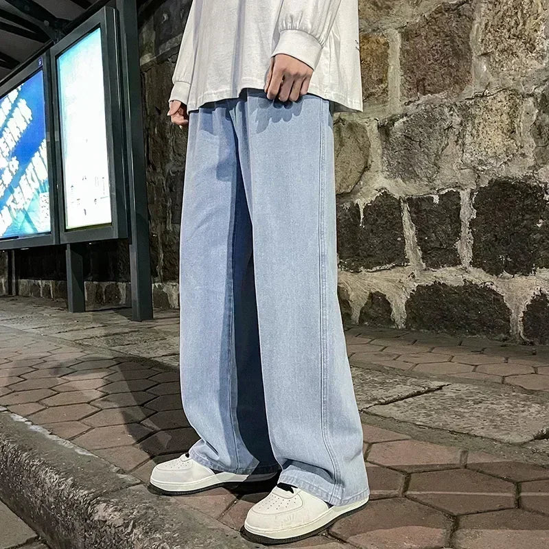 2024 New Streetwear Loose Jeans Men Korean Style Fashion