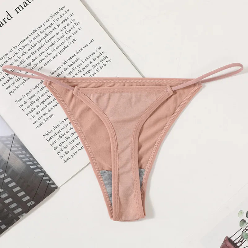 1PC Women Thongs G-String Seamless Panties High Leg Cut Panties Sexy Lingerie Low Waist Underwear Female T-Back M-L