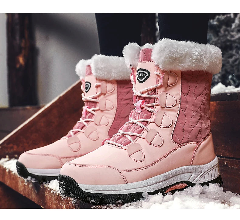 Women Classic Snow Boots Winter Warm Shoes Handmade Platform Shoes Womens Boots Ankle  Size 43 Booties