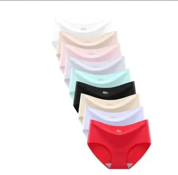 9-Pack Women's Mid Waist Underwear, Seamless Tagless Panties, Silky Soft All Day Wear, One Size Fits Most
