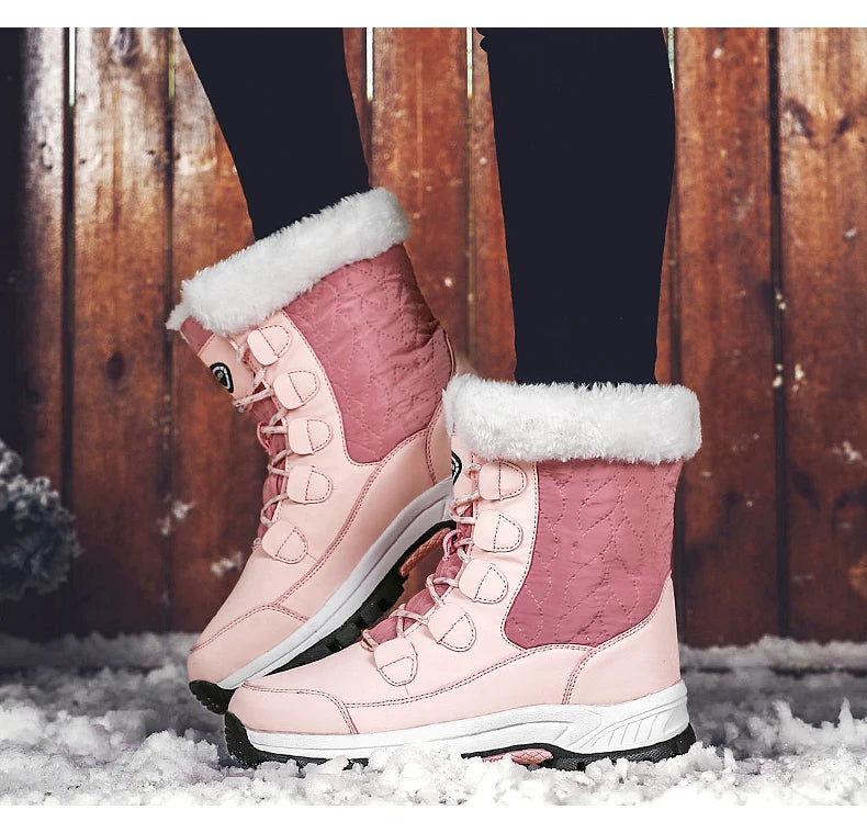 Women Classic Snow Boots Winter Warm Shoes Handmade Platform Shoes Womens Boots Ankle  Size 43 Booties