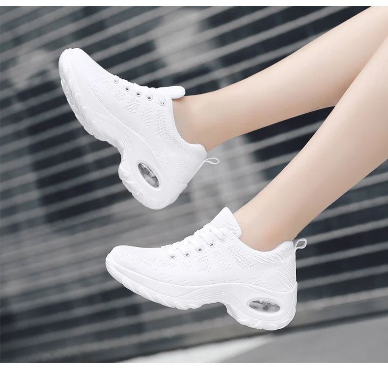 2025 Women's Fashion New Product: Sports Walking Shoes Breathable and Lightweight Casual Walking Platform Shoes Calzados Mujeres