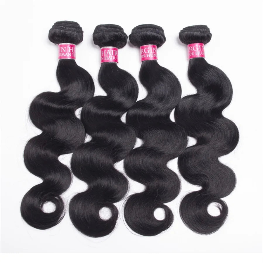 100% Remy Human Hair Bundles Brazilian Body Wave Double Weft Bulk Braiding Hair Sew In Quick Weave Bundles 1/3/4 Pcs 14-30 Inch