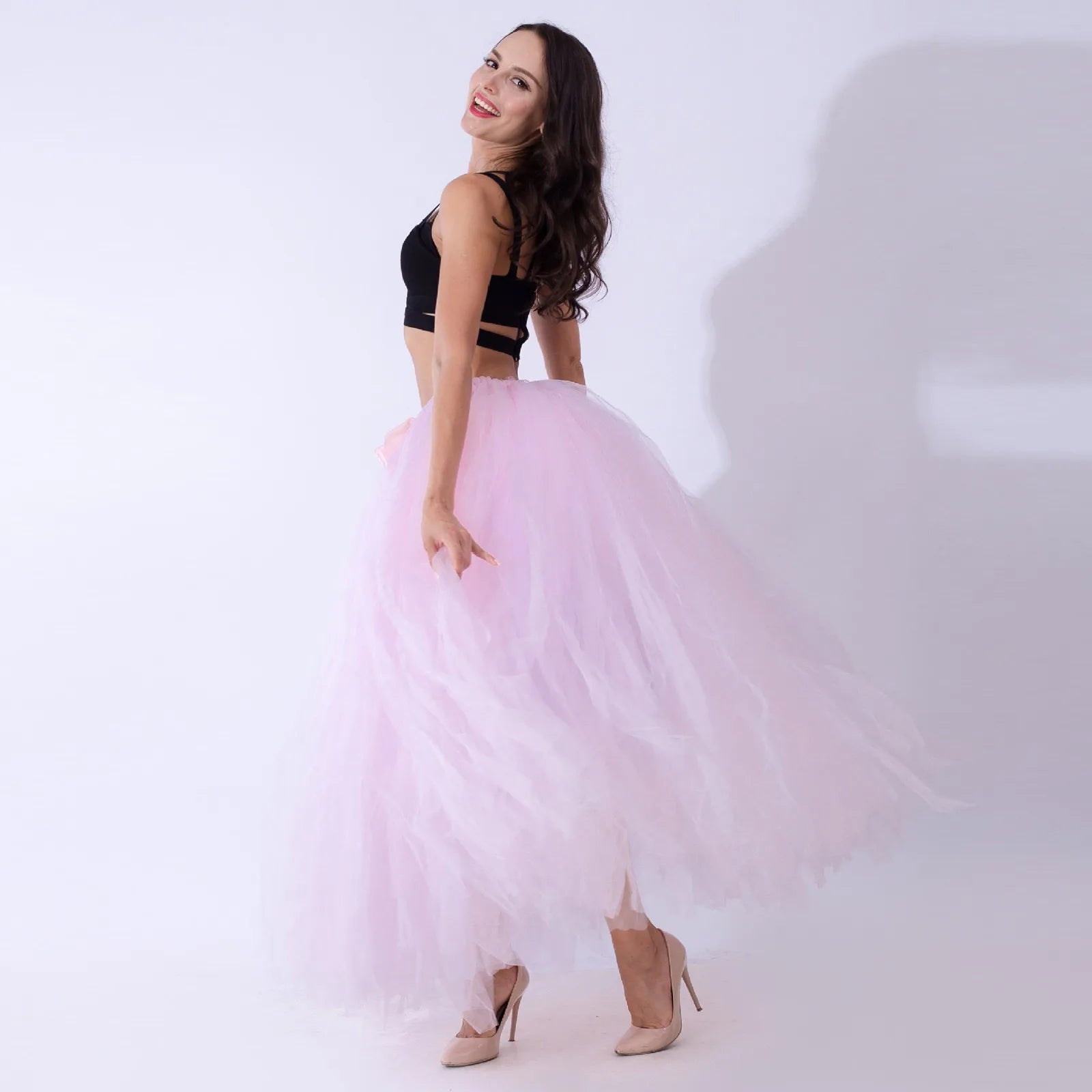 Summer Long Skirts For Women 2025 Women Fashion Solid Color Lace Up Bow Puffy Skirt Handmade Skirt Performance Skirt Ropa Mujer