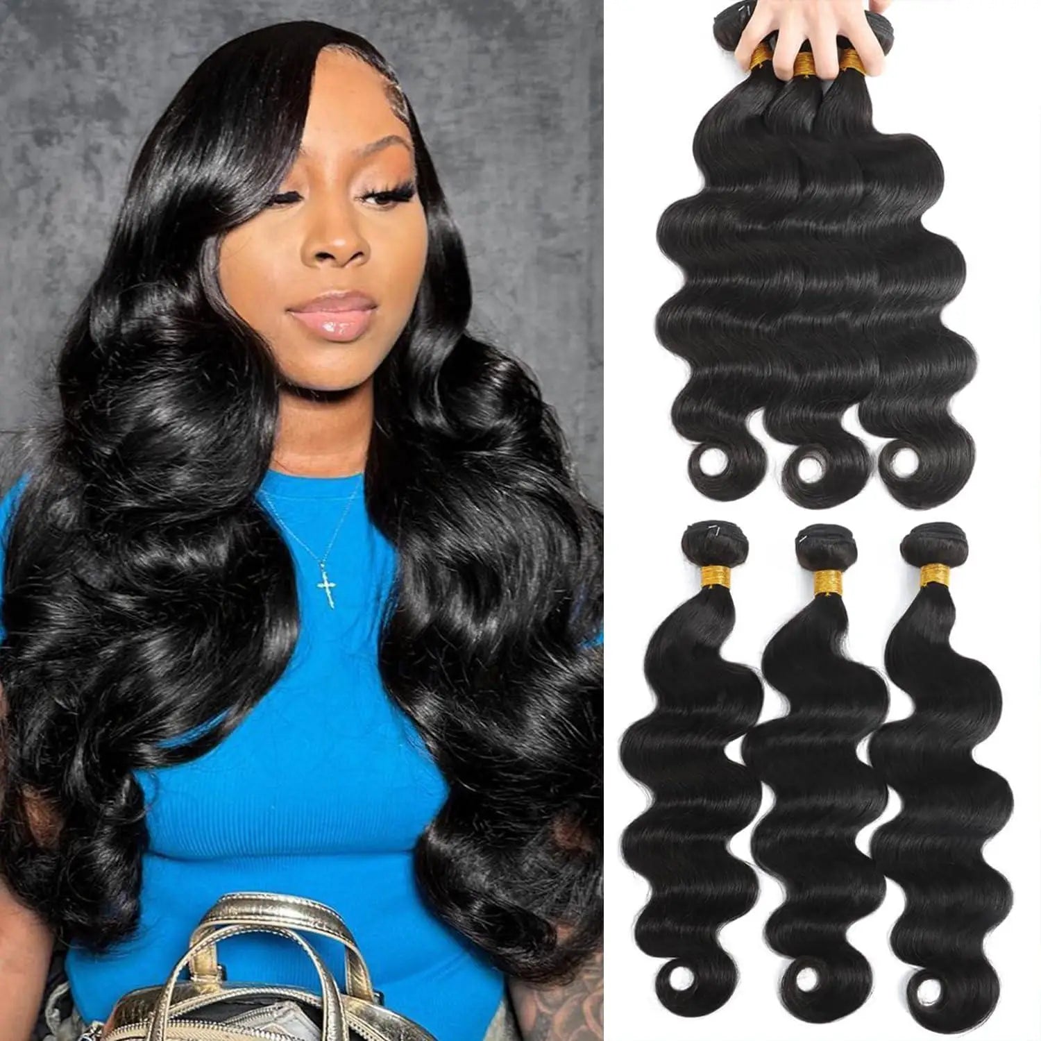 100% Remy Human Hair Bundles Brazilian Body Wave Double Weft Bulk Braiding Hair Sew In Quick Weave Bundles 1/3/4 Pcs 14-30 Inch