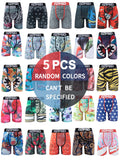 5Pcs Sexy Summer Men Boxer Underwear Breathable Printed Men's Panties Underpants Male Plus Size Man Boxer Briefs Man Boxershorts