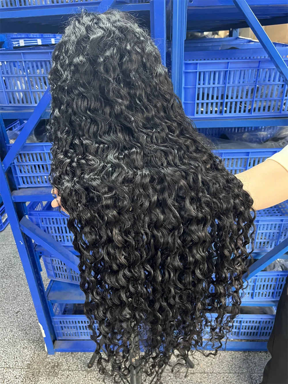 Curly Wigs 360 Full Lace Wig Deep Wave Water Wave Human Hair 1b Black Wig Invisi Strap Hd Lace Wigs 250 Density Bleached Knoted