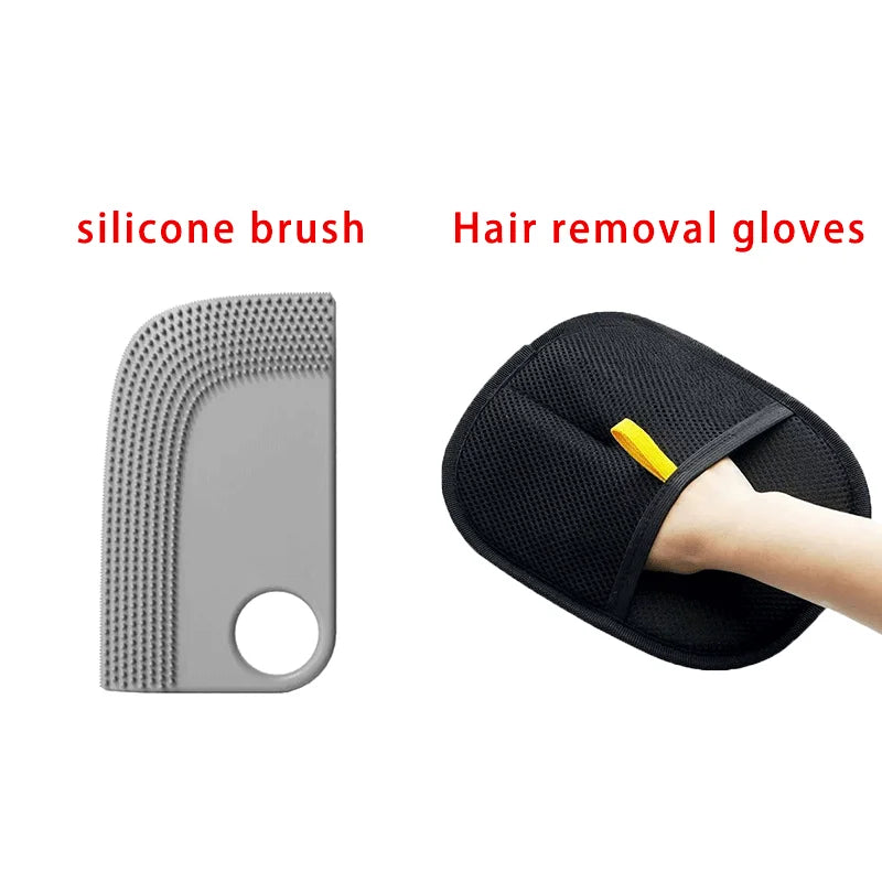 Pet Grooming Gloves Reusable Hair Removal Tool Cat Hair Removal Brush Double-Sided Removing Hair Comb for Sofa Clothes Cleaning