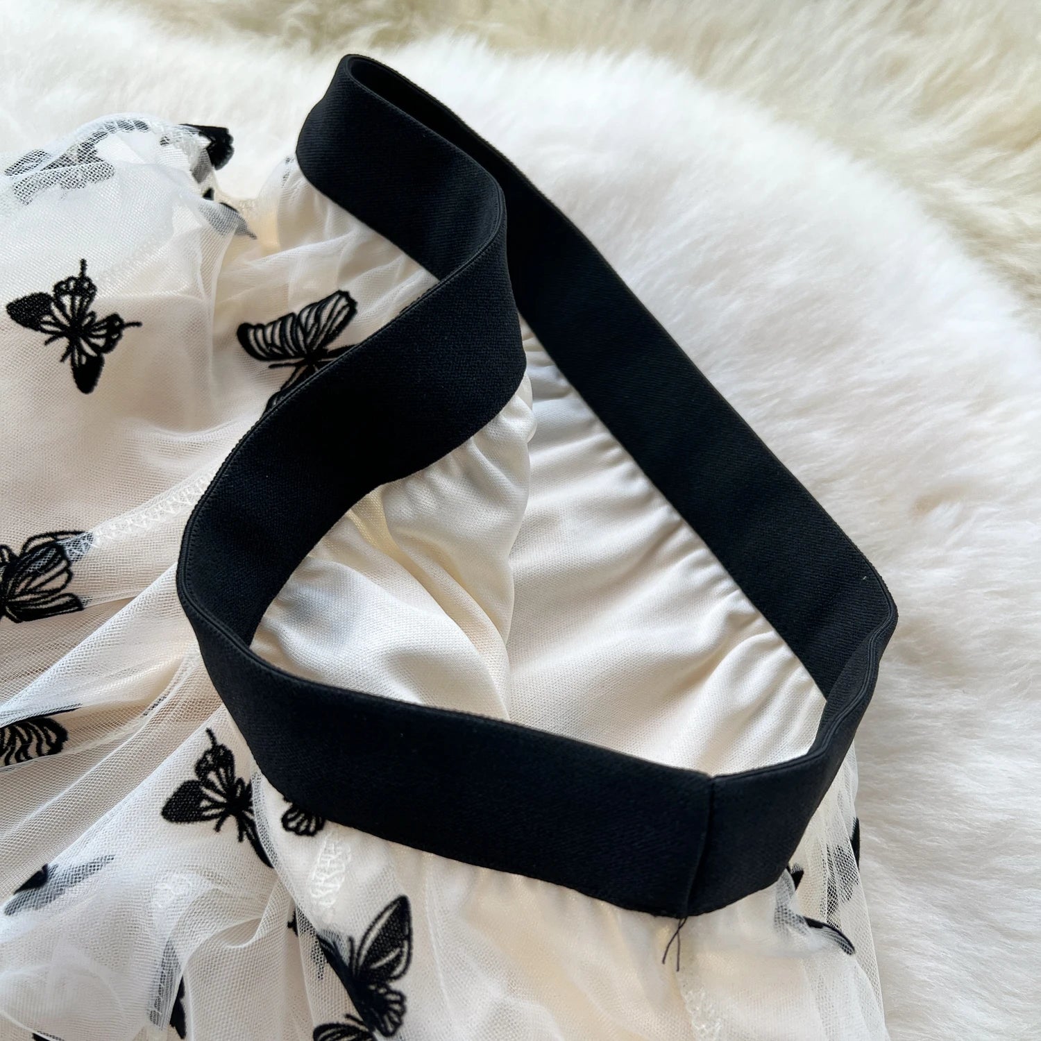 SINGREINY 2024 High Qulaity Embroidery Long Skirt Ladies Elastic Waist Butterfly Print Streetwear A Line Loose Mesh Party Skirt
