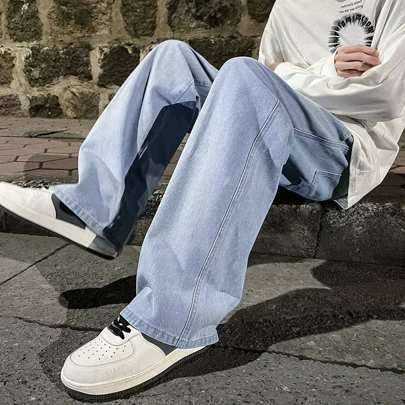 2024 New Streetwear Loose Jeans Men Korean Style Fashion