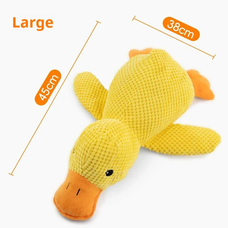 Duck Shape Dog Toy Quacking Plush Pet Toy For Small Large Dog Durable Puppy Molar Chew Toy Fun Interactive Plaything Dog Supplie