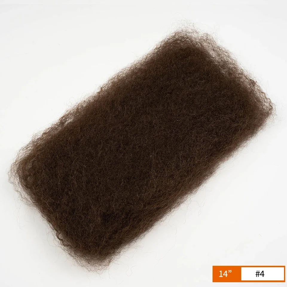 Afro Kinky Bulk Human Hair Extensions QVR US Local Shipping Natural Black/Brown Lightweight For Braiding Styling Everyday Wear
