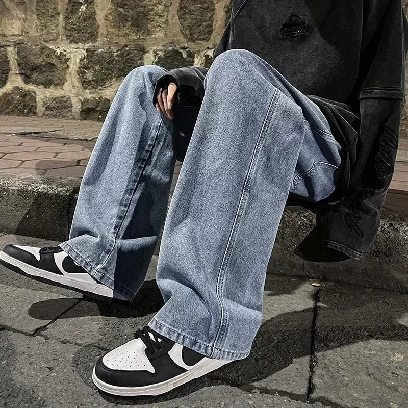 2024 New Streetwear Loose Jeans Men Korean Style Fashion