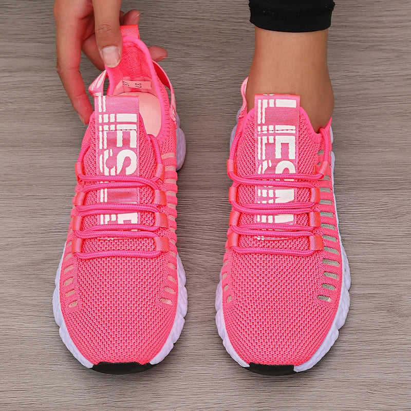 Women's Platform Sports Shoes with Fashionable Trendy Design Breathable Comfortable Shoes Outdoor Hiking  Walking Casual Shoes