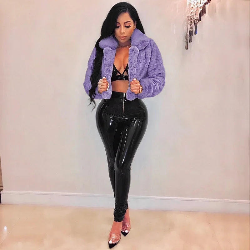 Thick Faux Fur Jacket Women Autumn Winter Maxi Short Coat Warm Luxury Fur Black Parkas Bontjas Pink Furry Shaggy Outerwear