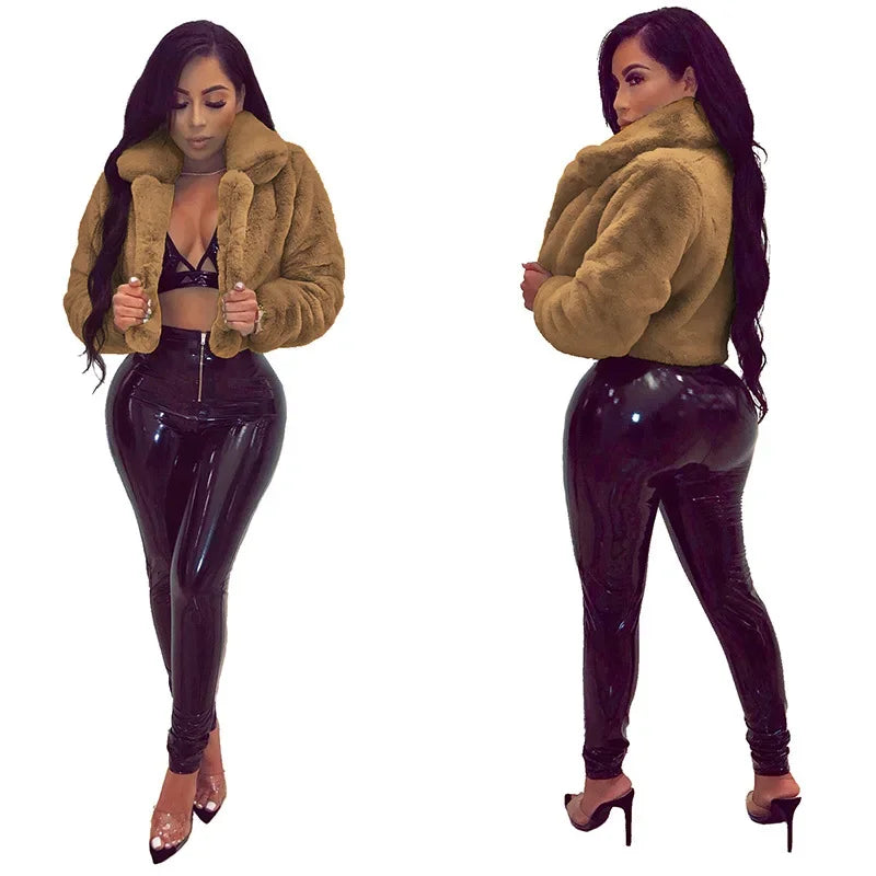 Thick Faux Fur Jacket Women Autumn Winter Maxi Short Coat Warm Luxury Fur Black Parkas Bontjas Pink Furry Shaggy Outerwear