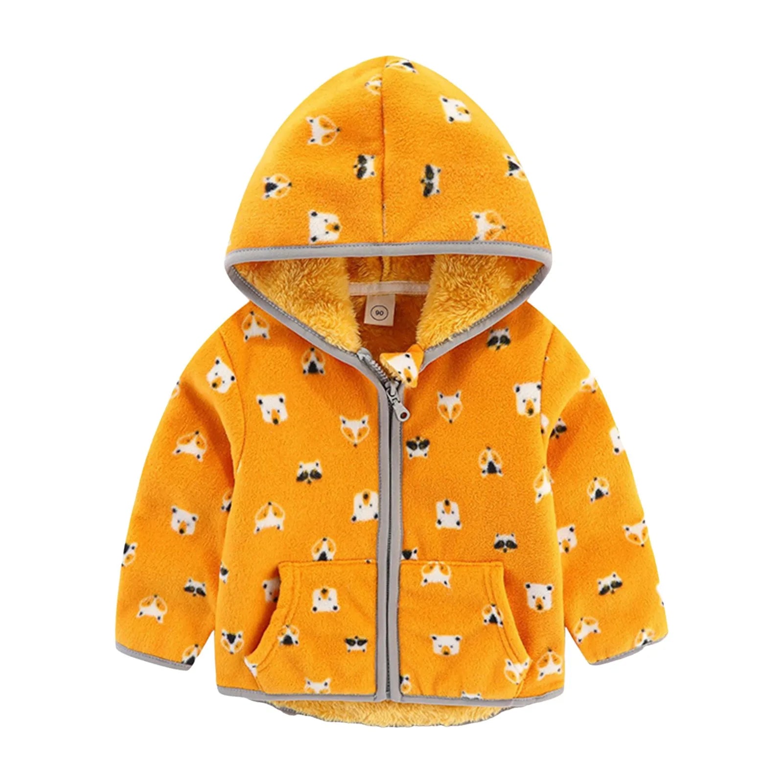 Girls Hooded Coats Toddler Baby Boys Girls Hooded Zipper Long Sleeve Thick Warm Outerwear Girls Coat Hook