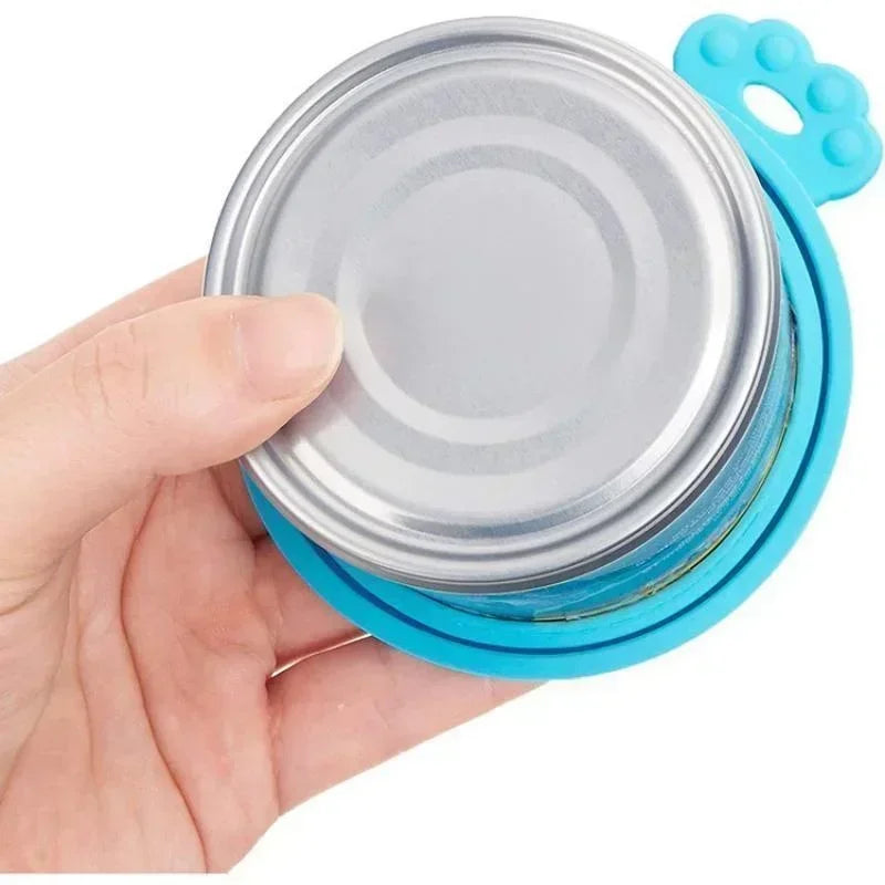 Reusable 3 In 1 Pet Food Can Silicone Cover Dogs Cats Storage Tin Cap Lid Seal Cover Pet Supplies For 8.5cm/7.5cm/6.5cm