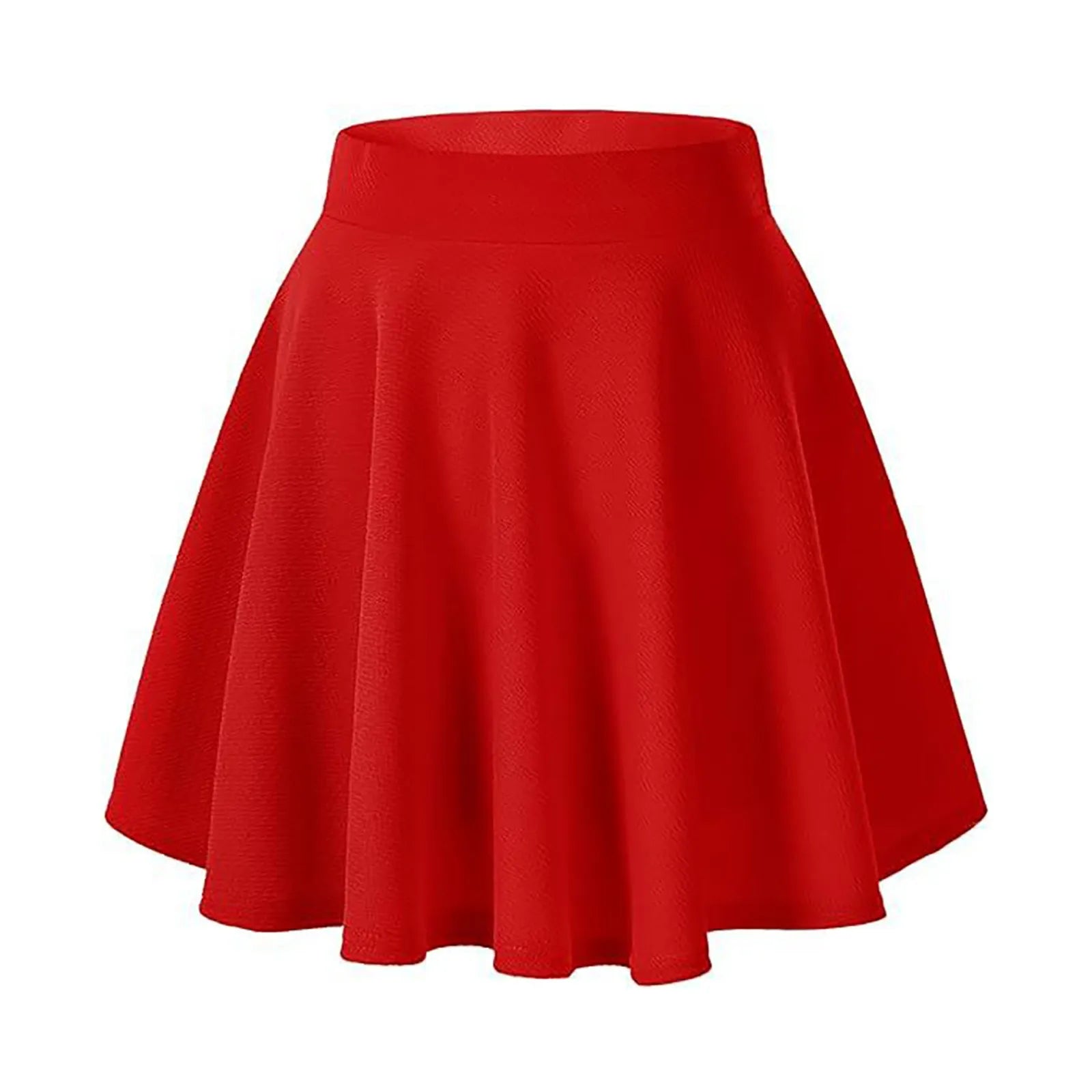 Skirt Women Plus Size Knee Length Women Fashion Basic Stretch Flared Casual Skirt Pleated A Line Skirt 한국 스타일 여성의류