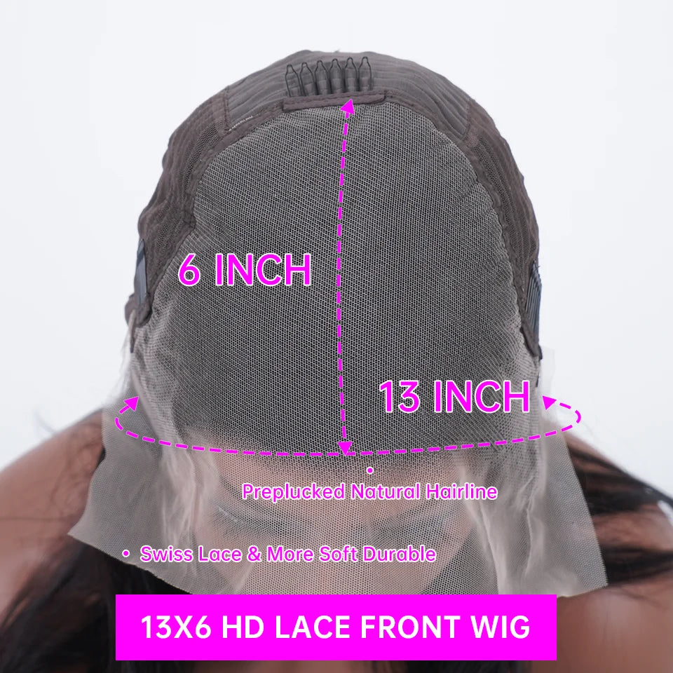 13x6 Loose Deep Wave HD Transparent Lace Frontal Wigs 200% Density 30 40 Inch 13x4 Curly Water Wave Lace Front Human Hair Wig