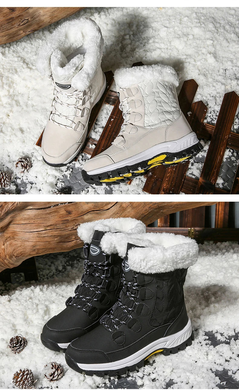 Women Classic Snow Boots Winter Warm Shoes Handmade Platform Shoes Womens Boots Ankle  Size 43 Booties