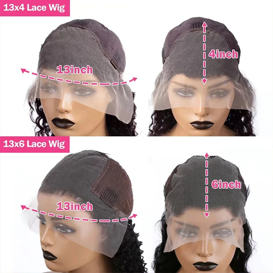 13x6 Body Wave Lace Front Human Hair Wigs Natural Black #4 Brown 13x4 Pre Plucked With Baby Hair For Women 200 Density