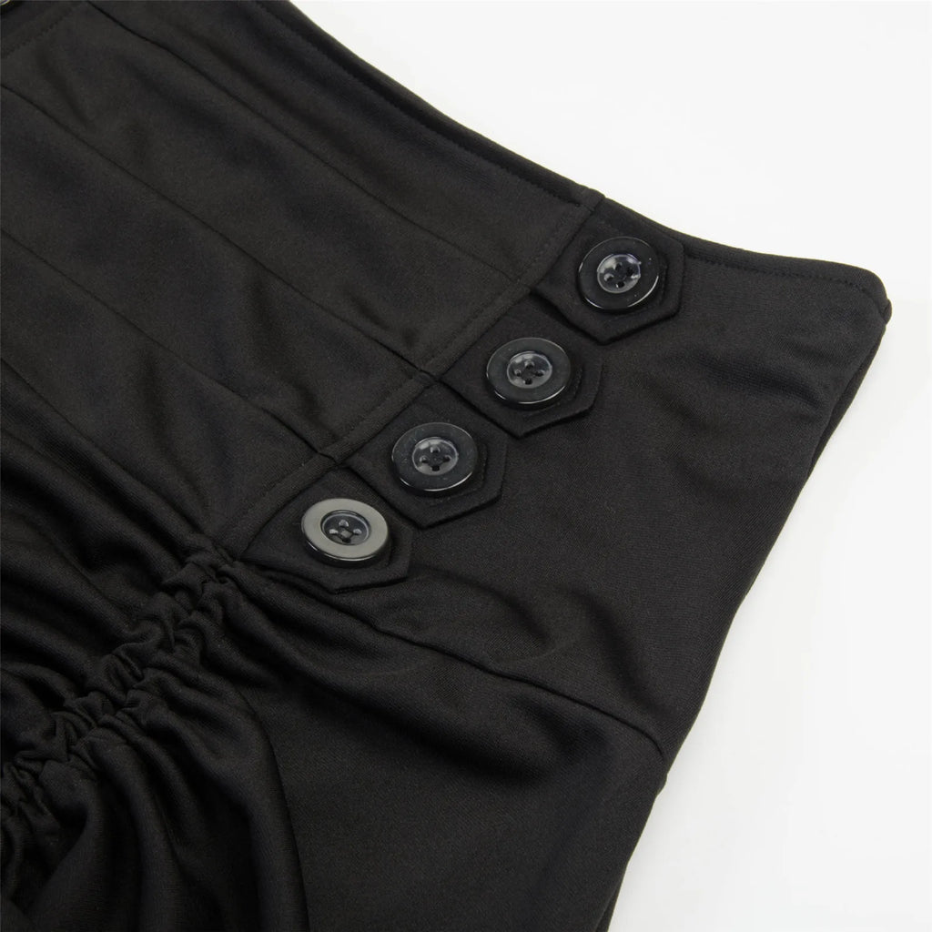 Women's Skirt Drawstring Patchwork Nightclub Party Gothic Halloween Lace Patchwork Skirt Perspective Hem Skirts for Women