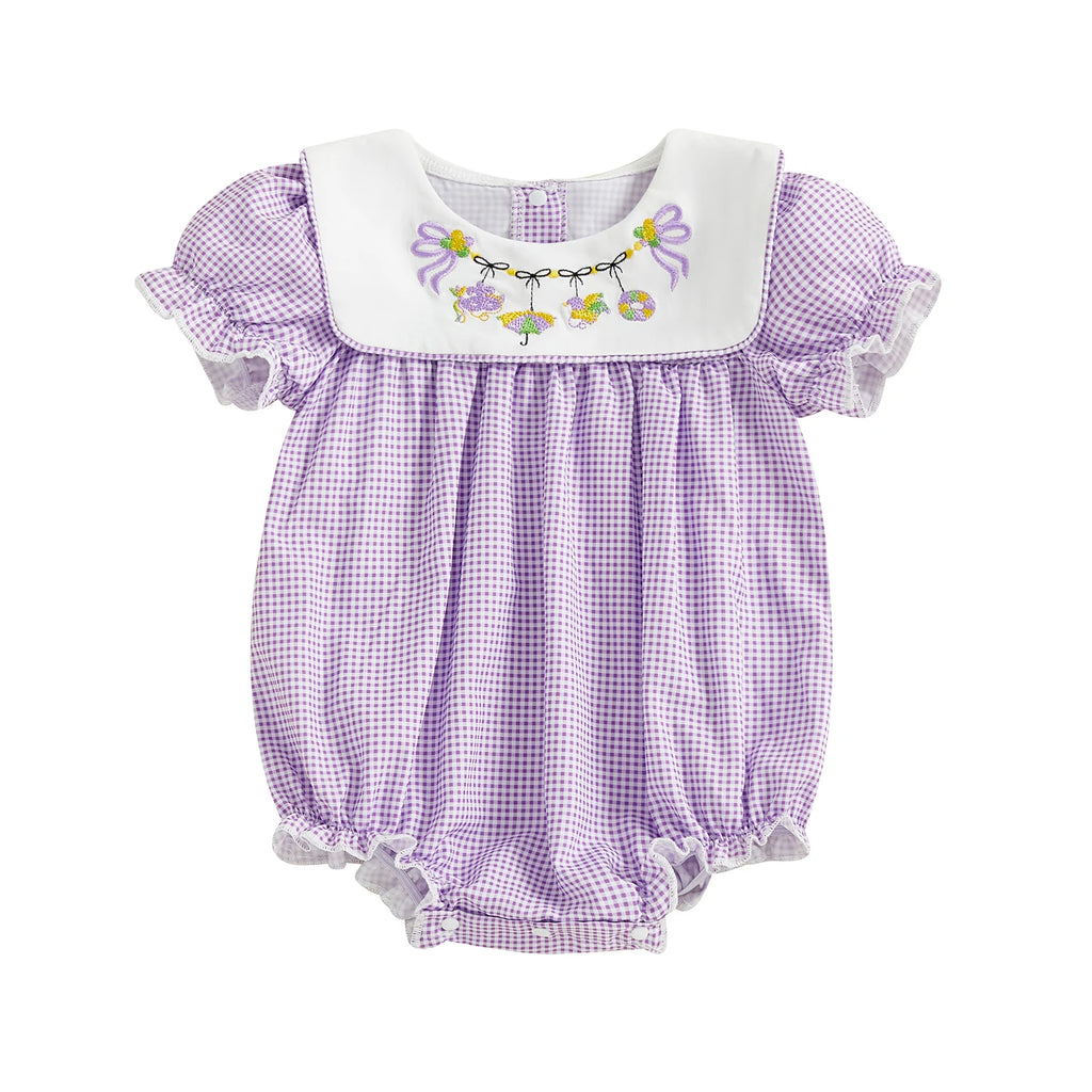 Toddler Girls Jumpsuit Sleeveless Round Neck Floral Print Ruffle Romper Baby Bodysuit Summer Outfit with Bow
