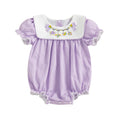Toddler Girls Jumpsuit Sleeveless Round Neck Floral Print Ruffle Romper Baby Bodysuit Summer Outfit with Bow