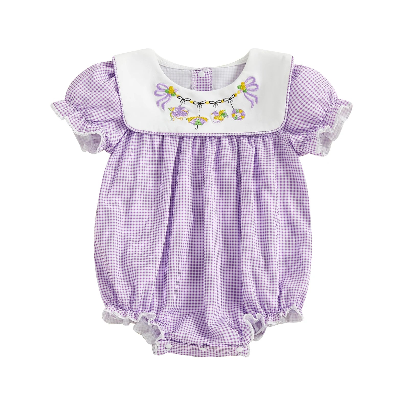 Toddler Girls Jumpsuit Sleeveless Round Neck Floral Print Ruffle Romper Baby Bodysuit Summer Outfit with Bow