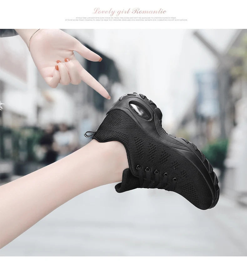 2025 Women's Fashion New Product: Sports Walking Shoes Breathable and Lightweight Casual Walking Platform Shoes Calzados Mujeres