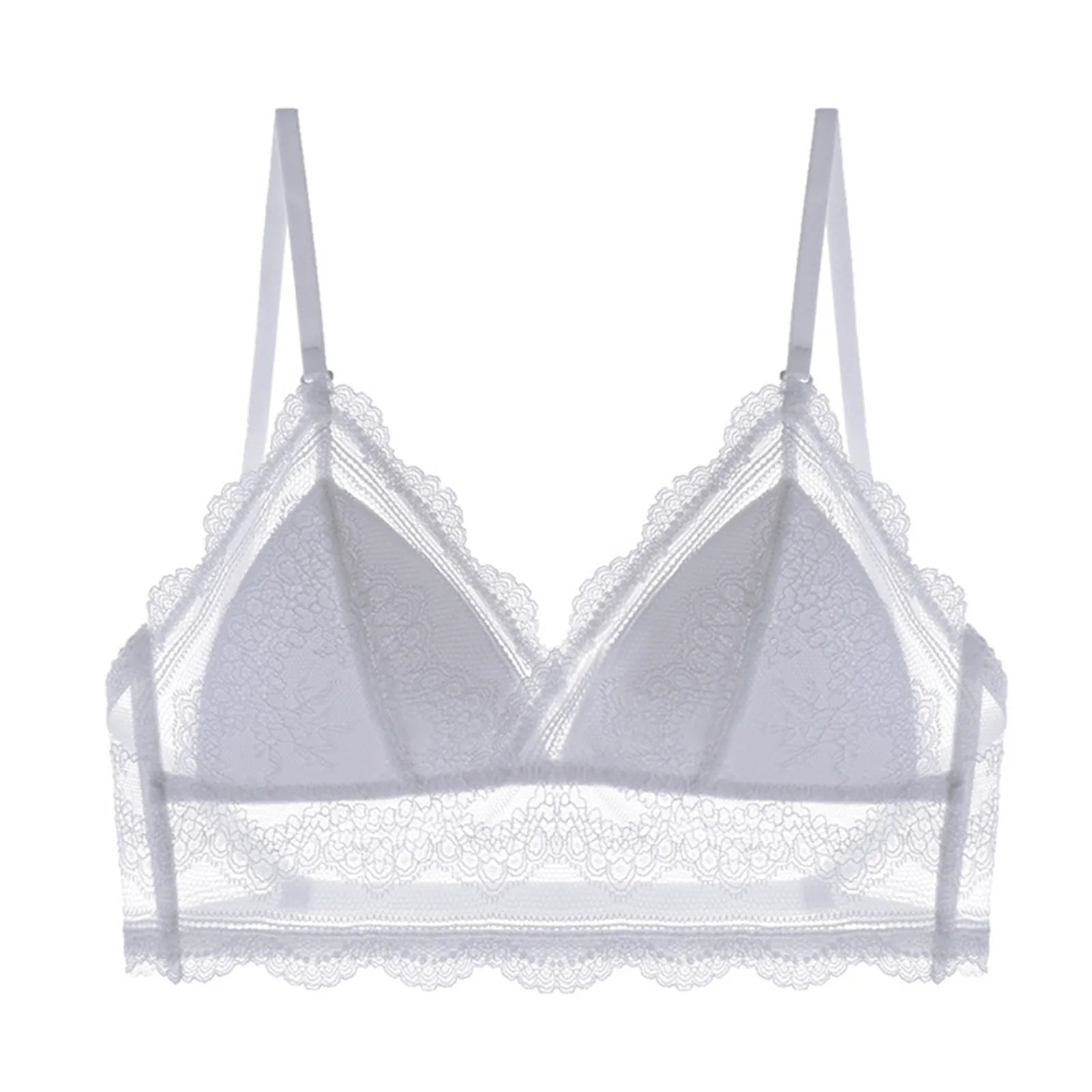 Sexy Low Back Bras Ladies U Backless Invisible Lace Wireless Bra Bralette Mesh Ultra Thin Seamless Underwear Women Lingerie