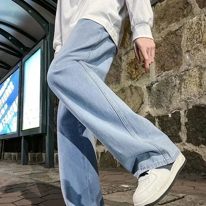 2024 New Streetwear Loose Jeans Men Korean Style Fashion