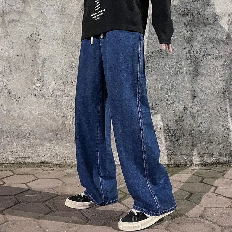 2024 New Streetwear Loose Jeans Men Korean Style Fashion