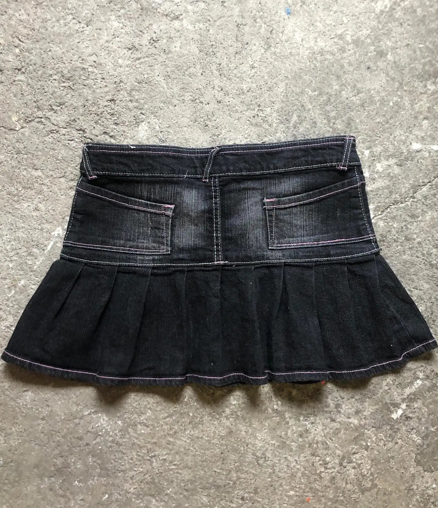 Korean Kopo Style Retro Letters Sexy Spice Girls A Word Denim Skirt Women's Y2K New Fashion Harajuku Hip-Hop Dance Street Wear