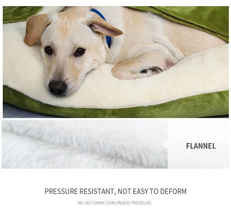 Pet Bed Dogs Kennel Winter Warm Removable Washable Bite-resistant Puppy Sofa Cushion Plush Cat Mat for Large Pet Sleeping Bag