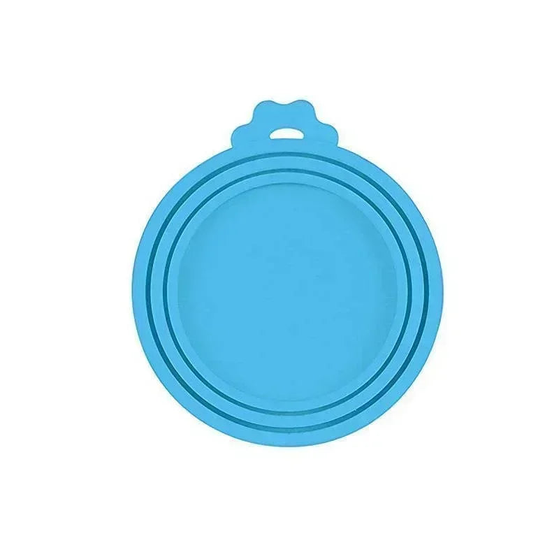 Reusable 3 In 1 Pet Food Can Silicone Cover Dogs Cats Storage Tin Cap Lid Seal Cover Pet Supplies For 8.5cm/7.5cm/6.5cm