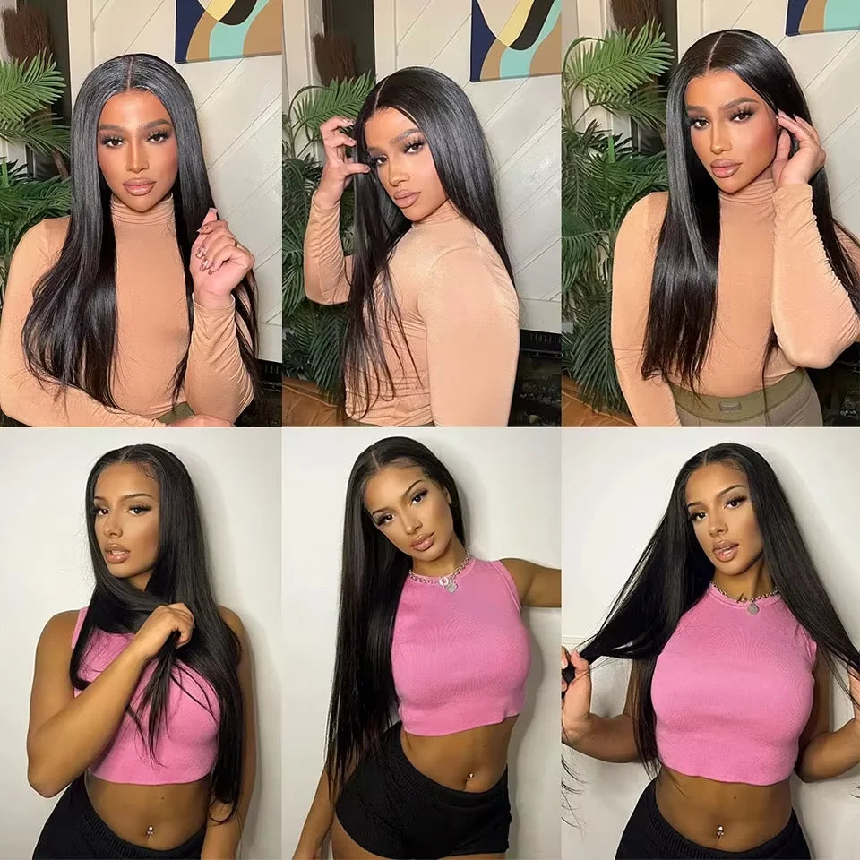 Peruvian Human Hair Bundles With Closure Straight Raw 3 4 Bundles With 4x4 5x5 HD Lace Closure Virgin Weave With 13x4 Frontal